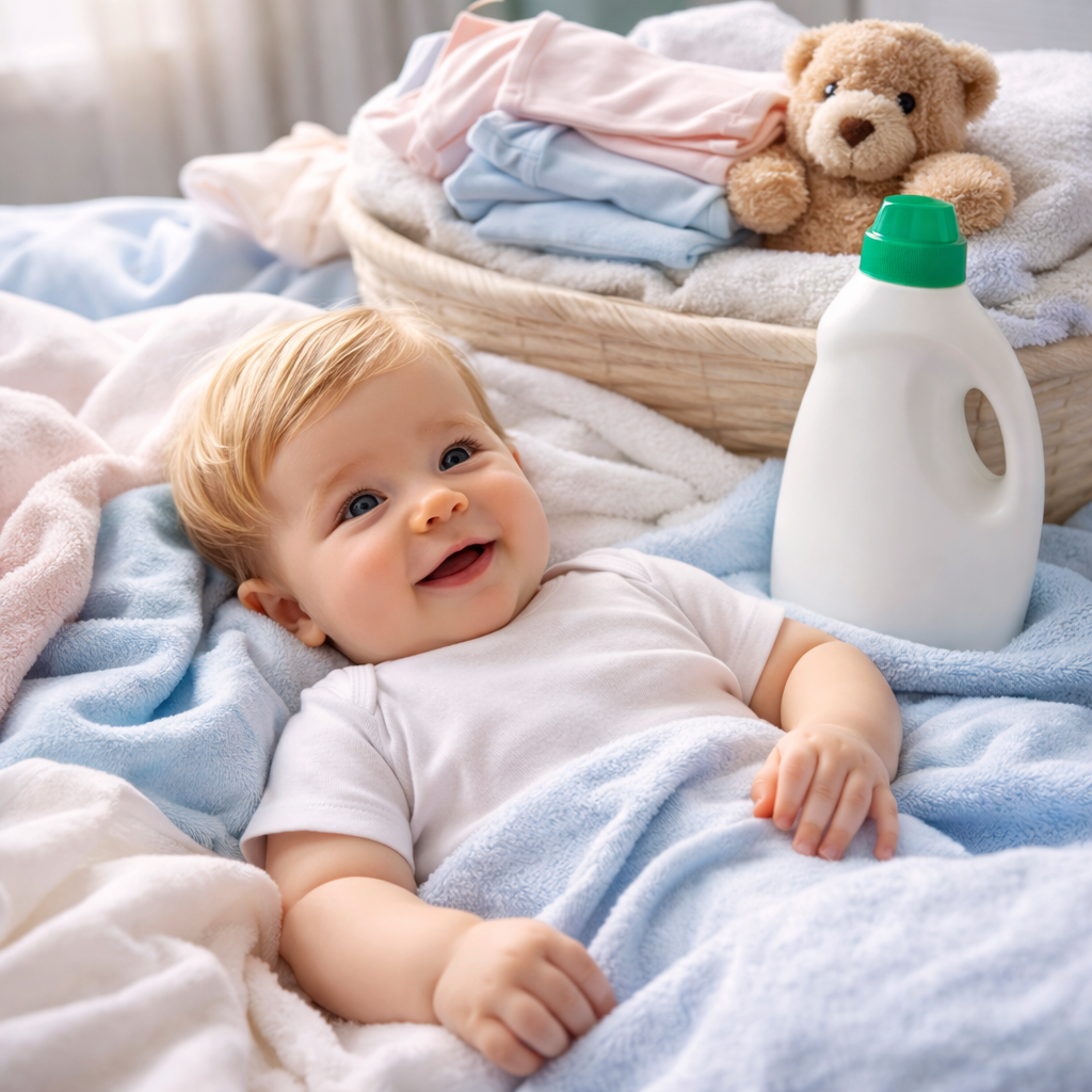 What should parents notice after changing to a baby-safe laundry liquid?