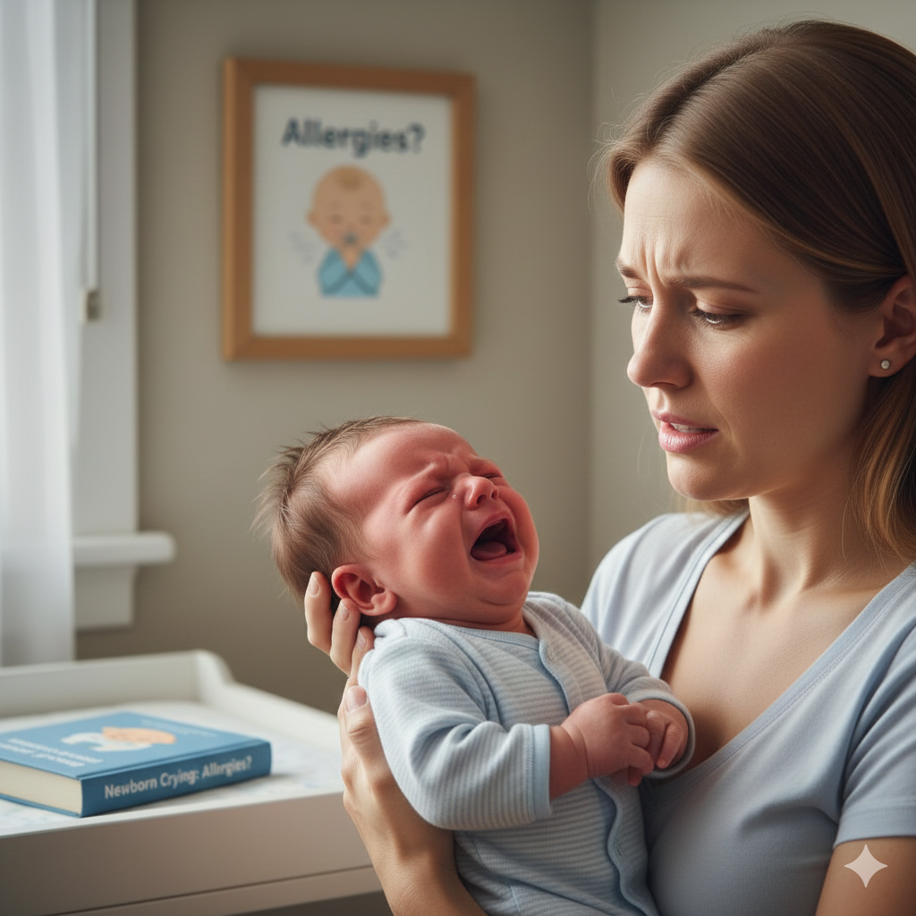 Why Is My Newborn Crying? It May Not Be Just a Common Reason ,Allergies Could Be the Cause