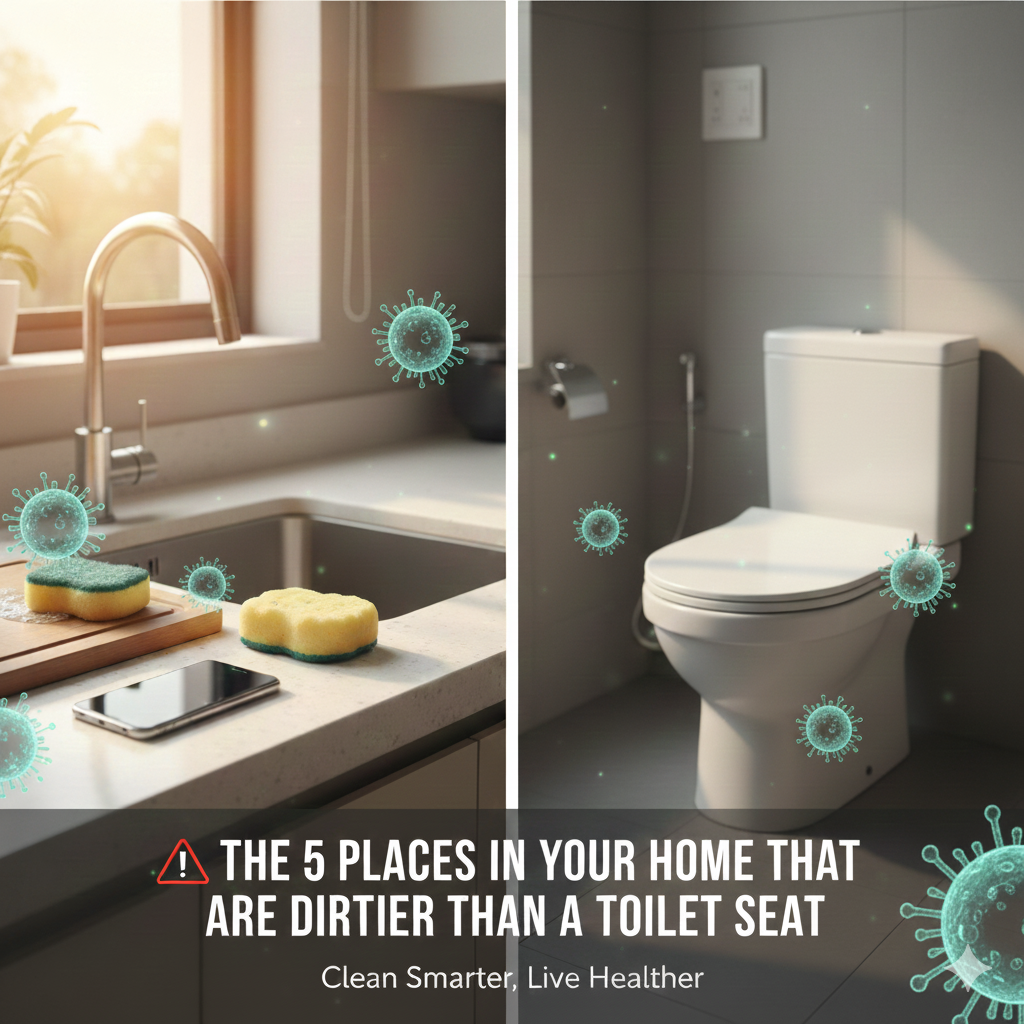 THE 5 PLACES IN YOUR HOME THAT ARE DIRTIER THAN A TOILET SEAT