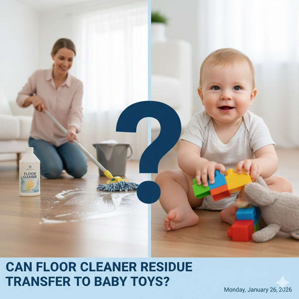 Can Floor Cleaner Residue Transfer to Baby Toys?