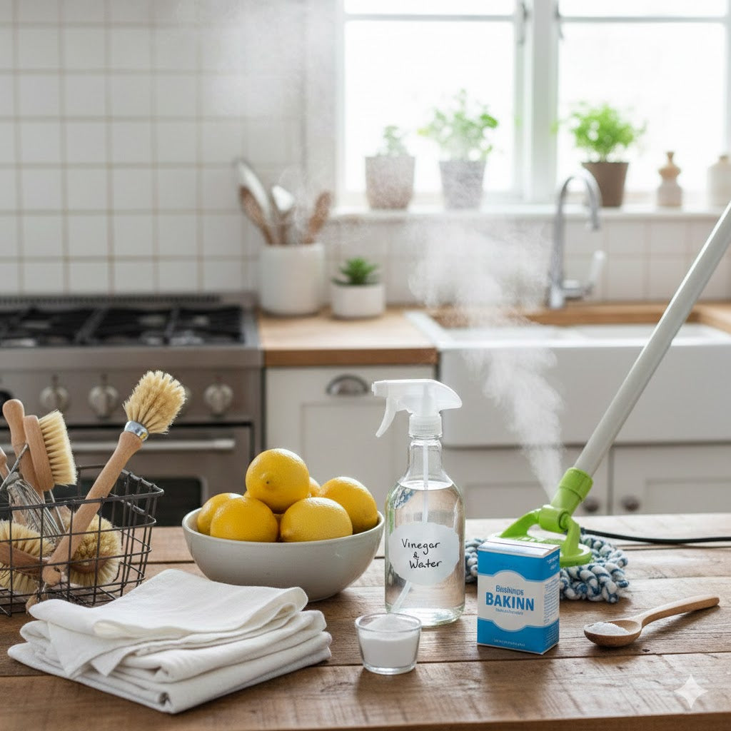How can I deep clean my house without chemicals?