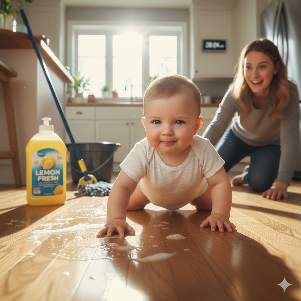 What Happens If Babies Lick Freshly Cleaned Floors?