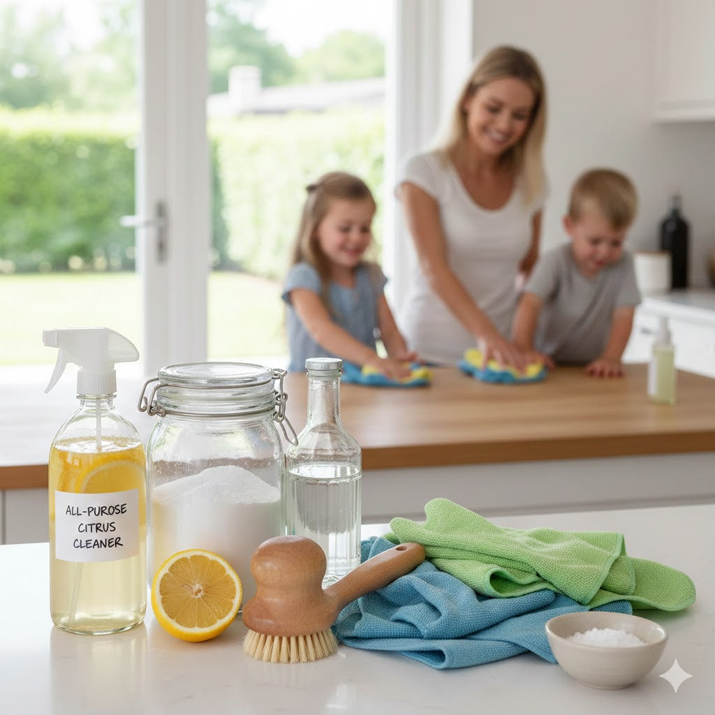 How can parents reduce chemical exposure without compromising cleanliness?