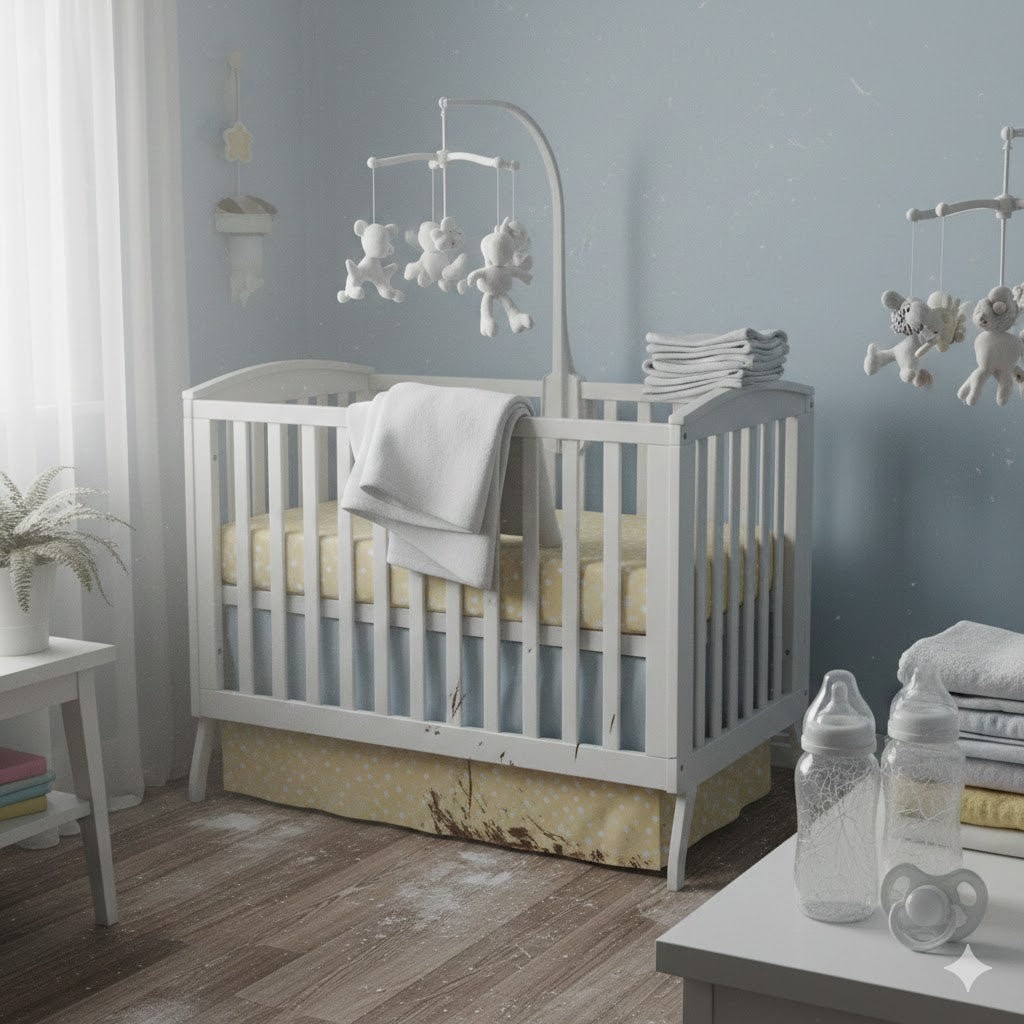 What signs show a cleaner is too harsh for baby homes?