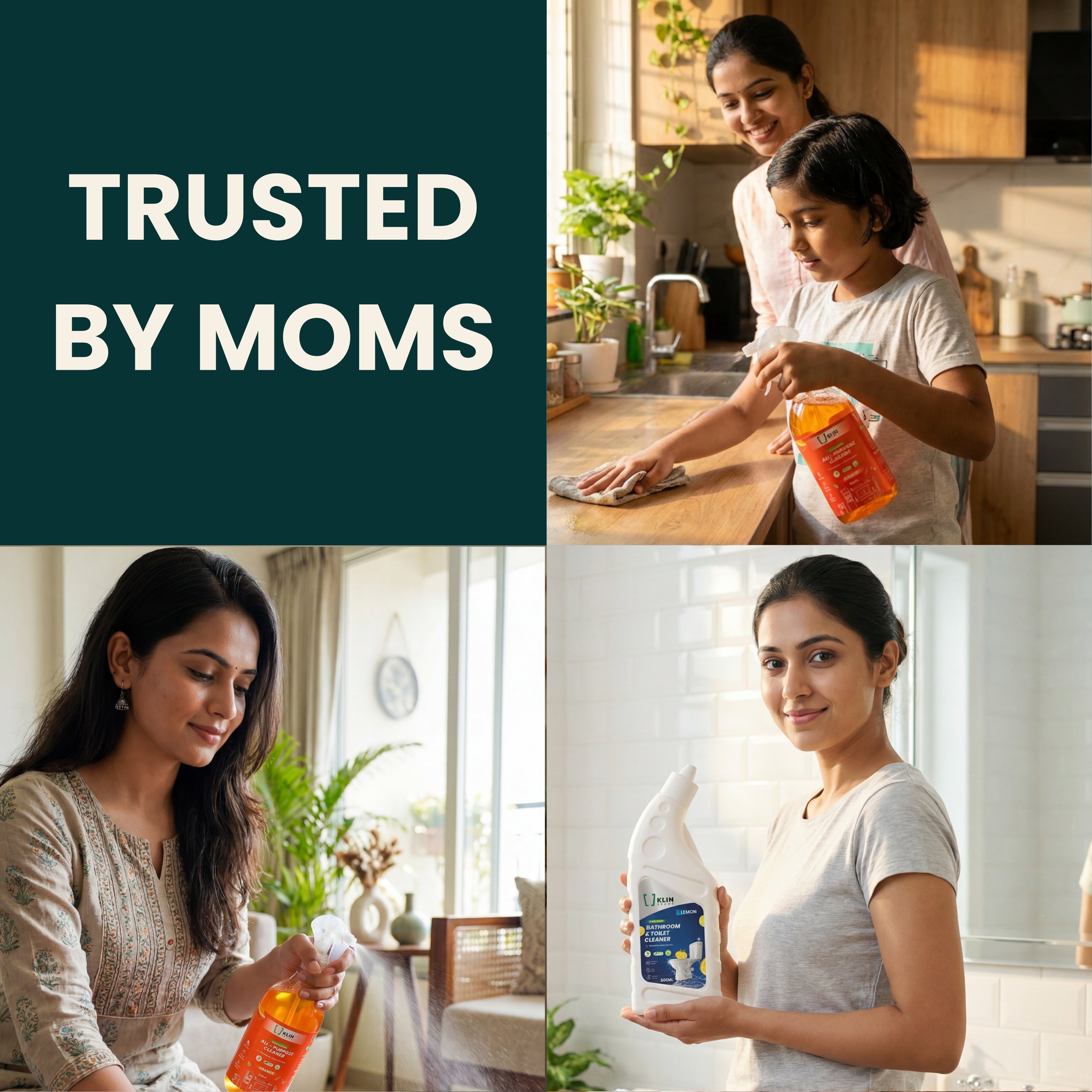 Daily Clean Essentials Combo Non-Toxic, Plant-Based ,Skin-Safe &amp; Eco-Friendly