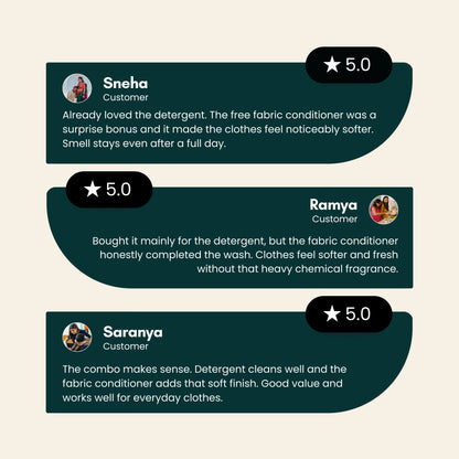 Gentle Laundry Care Combo-Buy2Get1Free |Skin-Safe, Non-Toxic &amp; Gentle Softness